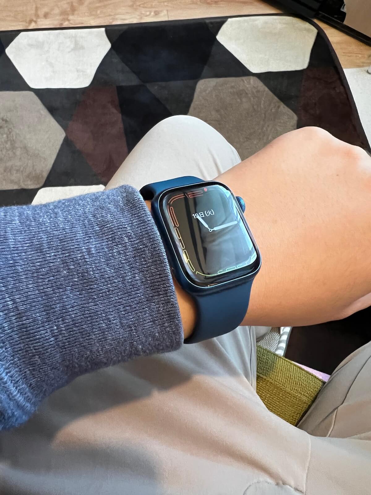 ピンク・ブルー 【セルラー】Apple Watch Series7 アビスブルー 41mm